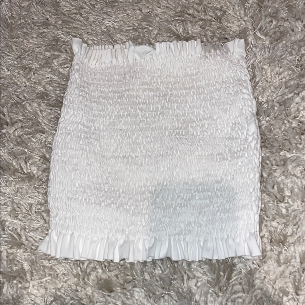 Plain white tube top